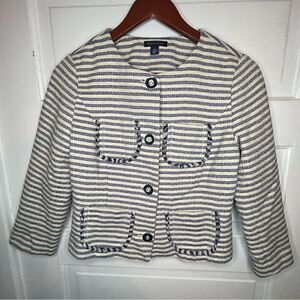 TOMMY HILFIGER Tweed Fray Blazer Jacket